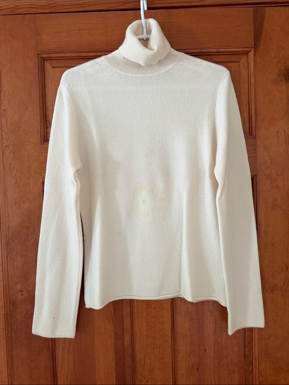 BROOKS BROTHERS vintage cashmere turtleneck sweater size M ivory white cream